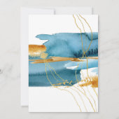 Hochzeit im Wasser und Sandfarben Einladung (Rückseite)