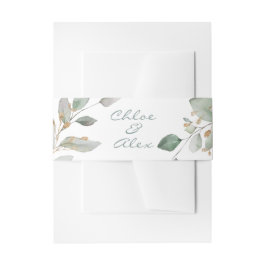 Hochzeit im Wasserfarbengarten Einladungsbanderole