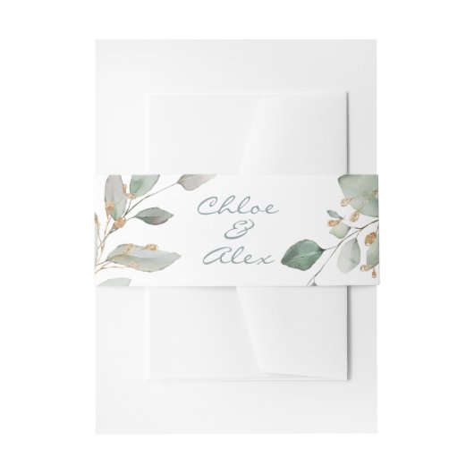 Hochzeit im Wasserfarbengarten Einladungsbanderole (Vorderseite Beispiel)