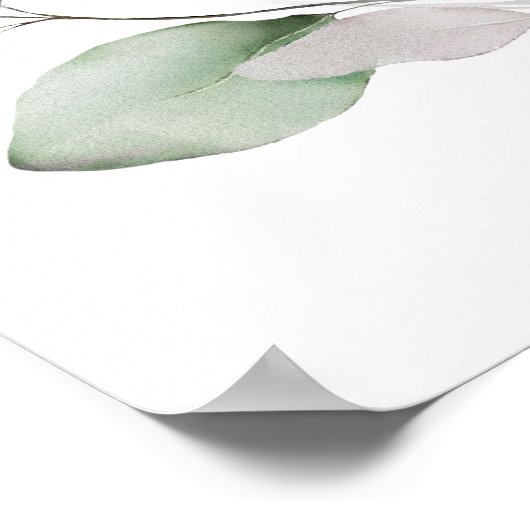 Hochzeit im Wasserfarbengarten Poster (Ecke)