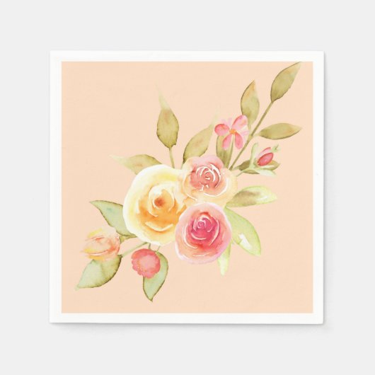 Hochzeit im Wasserfarbengarten Serviette (Vorderseite)