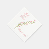 Hochzeit im Wasserfarbengarten Serviette (Ecke)