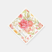 Hochzeit im Wasserfarbengarten Serviette (Ecke)