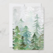 Hochzeit im Wasserfarbenwald Einladung (Rückseite)