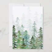 Hochzeit im Wasserfarbenwald Einladung (Rückseite)