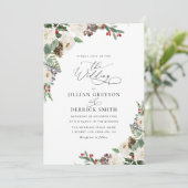 Hochzeit im Winter Einladung (Stehend Vorderseite)