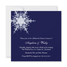 Hochzeit im Winter Probe Abendessen Einladung