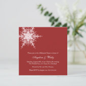 Hochzeit im Winter Probe Abendessen Einladung (Stehend Vorderseite)