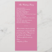 Hochzeit im Winter (rosa) Programm (Rückseite)