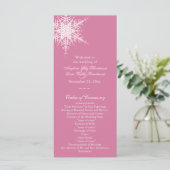 Hochzeit im Winter (rosa) Programm (Stehend Vorderseite)