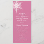 Hochzeit im Winter (rosa) Programm (Vorderseite)