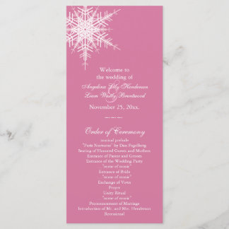 Hochzeit im Winter (rosa) Programm