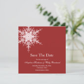 Hochzeit im Winter Save the Date (Stehend Vorderseite)
