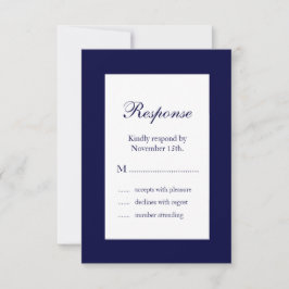 Hochzeit im Winter UAWG (blau) RSVP Karte