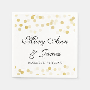 Hochzeit Imitate Gold Foil Glitzer Lights Serviette