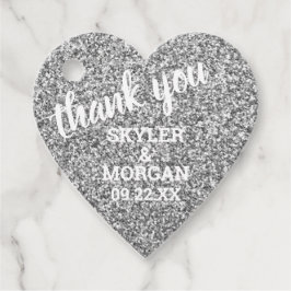 Hochzeit Imitate Silberner Glitzer Elegant Vielen  Geschenkanhänger