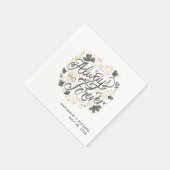 Hochzeit immer für immer Grau Hochzeit Napkins Serviette (Ecke)