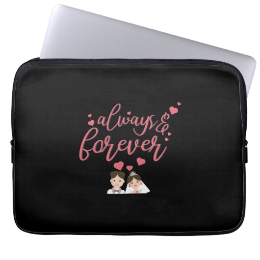 Hochzeit immer und für immer laptopschutzhülle (Vorderseite)