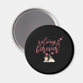 Hochzeit immer und für immer magnet (Vorderseite/Rückseite)