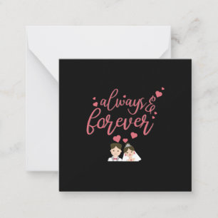 Hochzeit immer und für immer mitteilungskarte