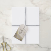 Hochzeit in antikem Grau Geschenkanhänger (Mit Garn)