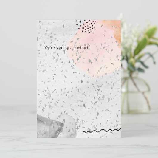 Hochzeit in Aquarellen Einladung (Stehend Vorderseite)