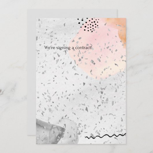 Hochzeit in Aquarellen Einladung (Vorne/Hinten)