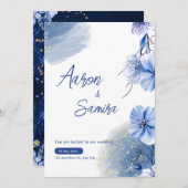 Hochzeit in Aquarellen Einladung (Vorne/Hinten)