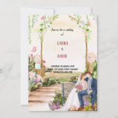 Hochzeit in Aquarellen Einladung (Vorderseite)