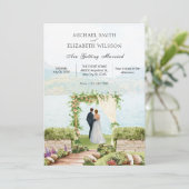 Hochzeit in ästhetischer Natur Einladung (Stehend Vorderseite)