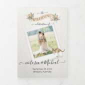 Hochzeit in Australien Tri-Fold Einladung (Cover)