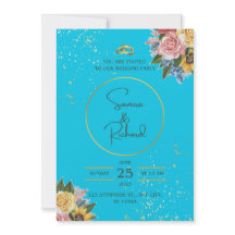 Hochzeit in Blau und Flora