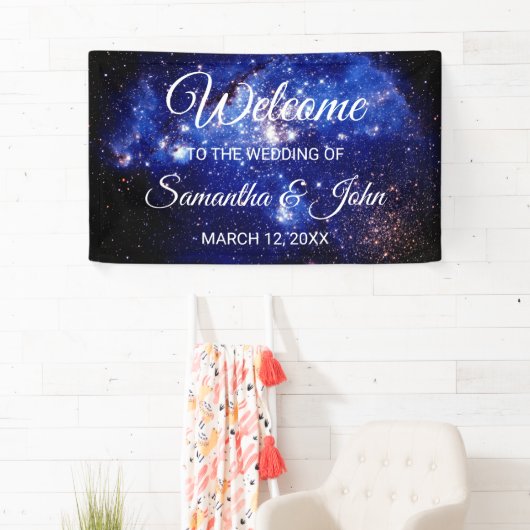 Hochzeit in Blau und Weiß Banner (Insitu)