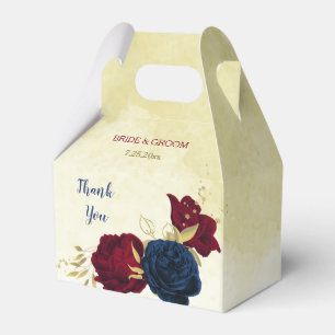 Hochzeit in blauen und roten Blume Geschenkschachtel