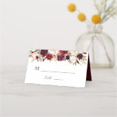 Hochzeit in Bordeaux und Rosa Platzkarte (Vorderseite)