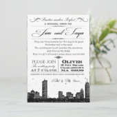 Hochzeit in Boston Einladung (Stehend Vorderseite)