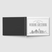 Hochzeit in Boston | Moderner Deko Skyline Gästebuch (Voll)