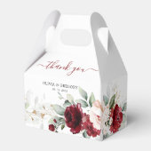 Hochzeit in Burgund und Rosa Geschenkschachtel (Vorderseite)