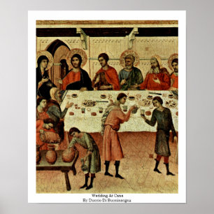 Hochzeit in Cana von Duccio di Buoninsegna Poster