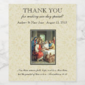 Hochzeit in der Katholischen Brauerei Jungfrau Mar Weinetikett (Einzelnes Label)