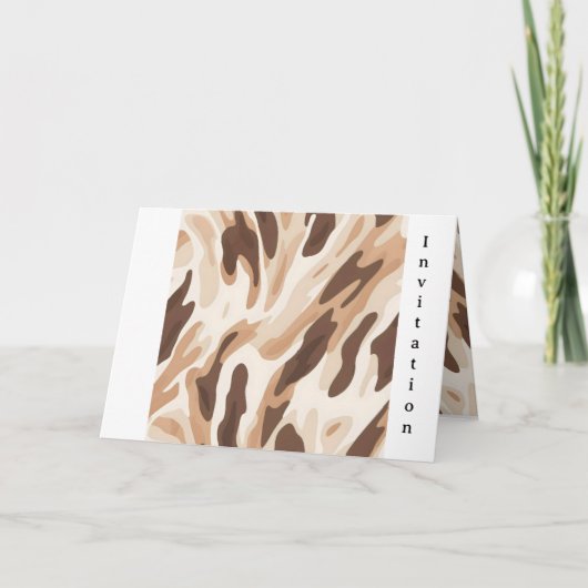 Hochzeit in der Landwirtschaft Cowhide Print 5 Einladung (Vorderseite)