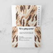 Hochzeit in der Landwirtschaft Cowhide Print 5 Einladung (Innenseite)