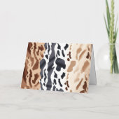 Hochzeit in der Landwirtschaft Cowhide Printing 6 Einladung (Rückseite)