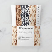 Hochzeit in der Landwirtschaft Cowhide Printing 6 Einladung (Innenseite)