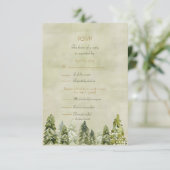 Hochzeit in der Pines-RSVP-Karte RSVP Karte (Stehend Vorderseite)