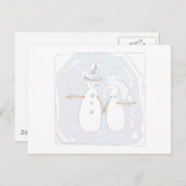 Hochzeit in der Schneebrücke und am Boden Postkarte (Vorne/Hinten)