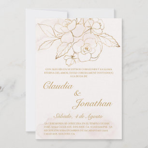 Hochzeit in der spanischen Blume Einladung