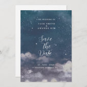 Hochzeit in der Sternennacht speichern Sie das Dat Einladung (Vorne/Hinten)