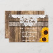 Hochzeit in einem rustikalen Holz und Spitzen Save Save The Date (Vorne/Hinten)