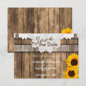 Hochzeit in einem rustikalen Holz und Spitzen Save The Date (Vorne/Hinten)